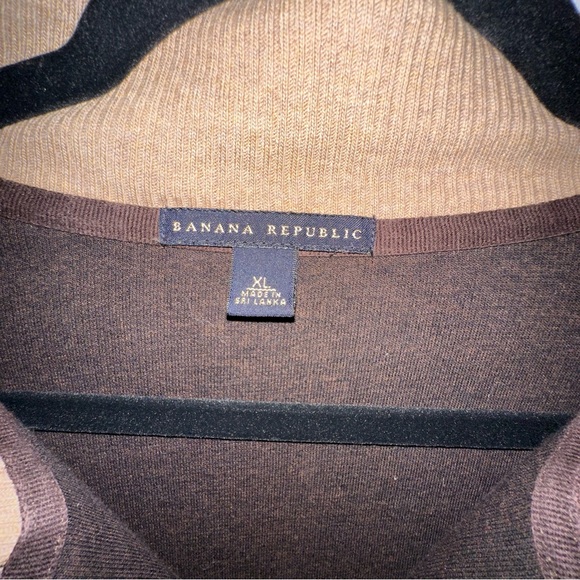 Banana Republic Men's 3/4 Zip Brown Sweater  - XL - Picture 2 of 6